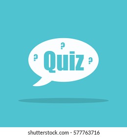 Quiz speach bubbles on background