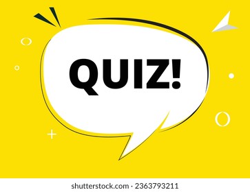 Quiz speech bubble text. Hi There on bright color for Sticker, Banner and Poster. vector illustration.