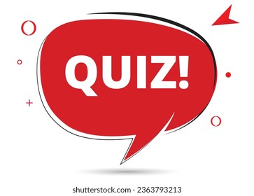 Quiz speech bubble text. Hi There on bright color for Sticker, Banner and Poster. vector illustration.