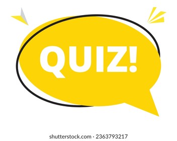 Quiz speech bubble text. Hi There on bright color for Sticker, Banner and Poster. vector illustration.