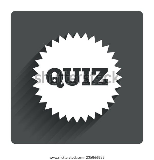 Quiz Star Sign Icon Questions Answers Signs Symbols Stock Image