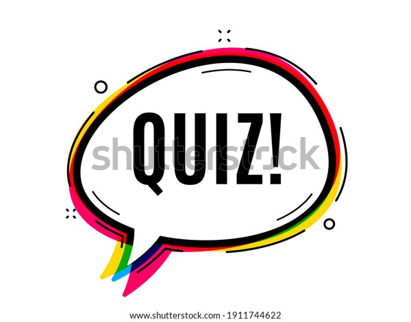 Quiz Symbol Speech Bubble Vector Banner Stock Vector (Royalty Free ...