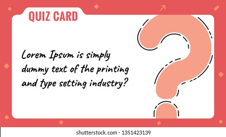 Quiz Template & Background, Question Mark, Questionnaire Layout