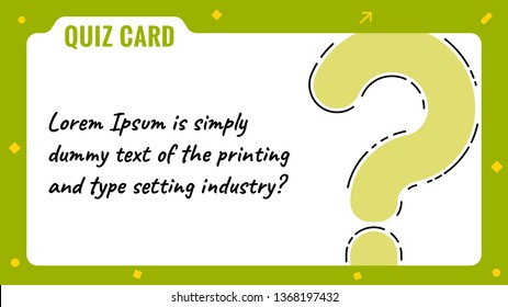 Quiz, Quiz Template & Background, Question Mark, Questionnaire Layout