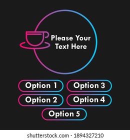 Quiz template vector background template.