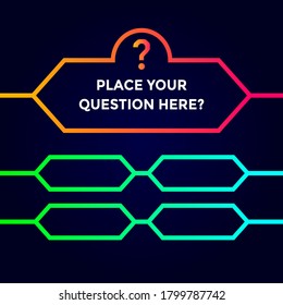 Quiz template vector background template. This design suitable for education, answer or question. 