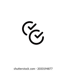 Quiz Test Approve Outline Icon, Logo, and illustration Vector