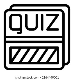 Quiz test icon outline vector. Exam show. Competition fun