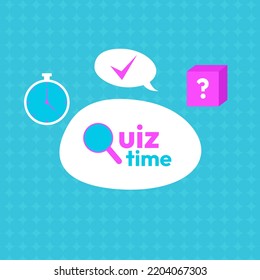 Quiz test lottery millionaire menu template. Quiz game frame. Flat vector illustration