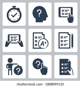 Quiz and Test Related Vector Icon Set 2
