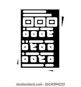 quiz tests online learning platform glyph icon vector. quiz tests online learning platform sign. isolated symbol illustration