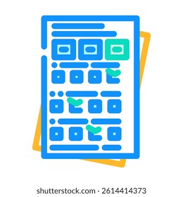 quiz tests online learning platform color icon vector. quiz tests online learning platform sign. isolated symbol illustration