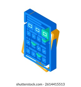 quiz tests online learning platform isometric icon vector. quiz tests online learning platform sign. isolated symbol illustration