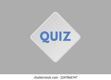 quiz text Button. quiz Sign Icon Label Sticker Web Buttons