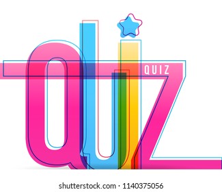 Quiz thin line concept. Vector illustration