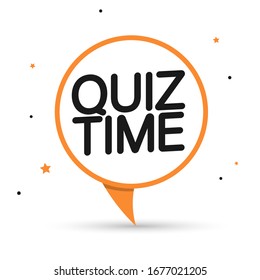 Quiz Time, Banner Design Template, Vector Illustration