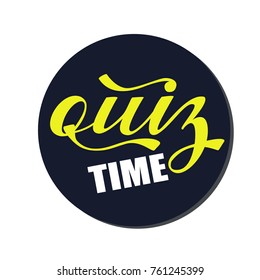 Quiz time banner design. Vector illustration.