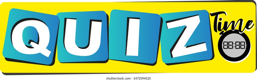 Quiz time with creatif font design.