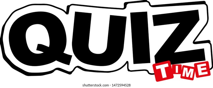 Quiz time with creatif font design.