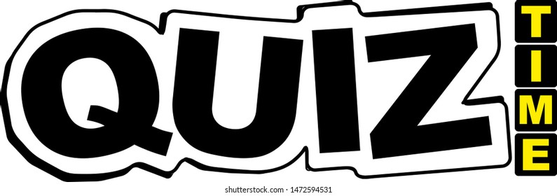 Quiz time with creatif font design.