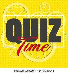 Quiz time with creatif font design.