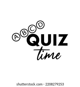 Quiz time with creatif font design.