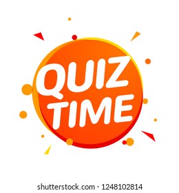 Quiz Time Icon Concept. Vector Sign Ask Game Competition.