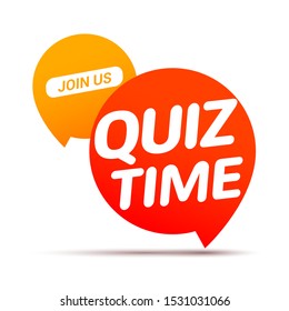 Quiz Time Icon Concept. Vector Sign Ask Game Competition.