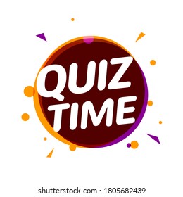 Quiz time icon concept. Vector sign ask game competition