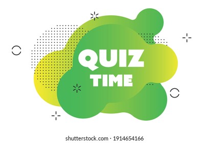 Quiz Time Logo, Concept Of Questionnaire Show Sing, Quiz Button, Question Competition.