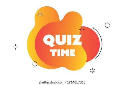 Quiz Time Logo, Concept Of Questionnaire Show Sing, Question Competition.