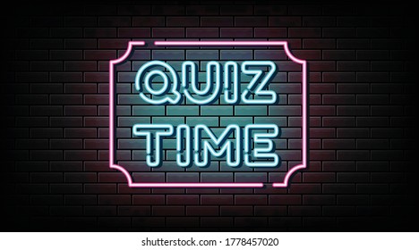 Quiz Night Neon Sign Vector Illustration Stock Vector (Royalty Free ...