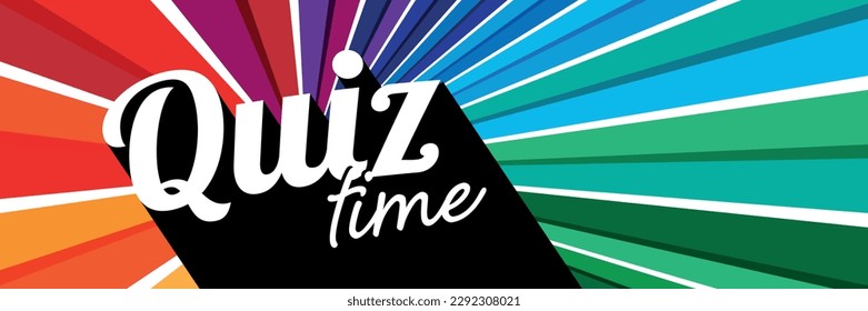 Quiz time on colorful background