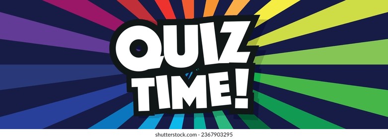 Quiz time on rays background