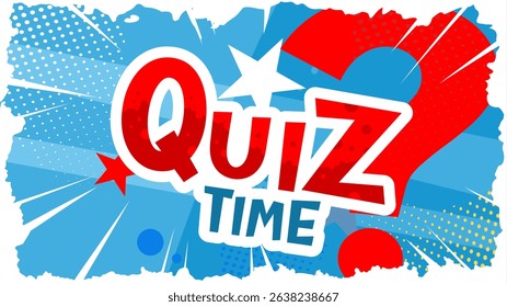 Quiz Time — poster, template, banner — vector illustration