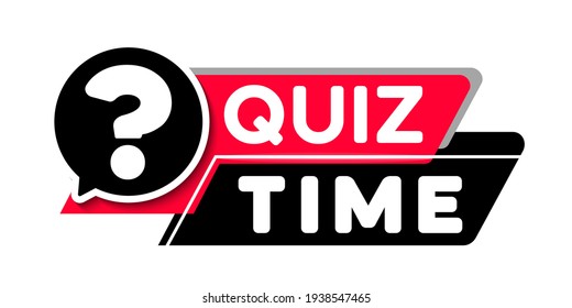 Quiz time, question mark banner design template

