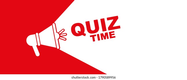 Quiz time sign on white background