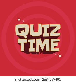 Quiz time square banner vector design