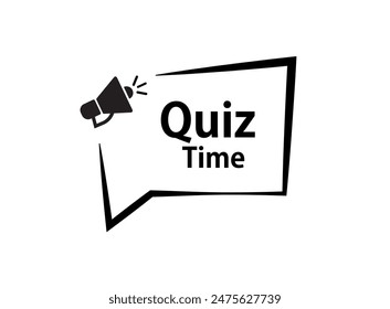 quiz time text warning and information sign