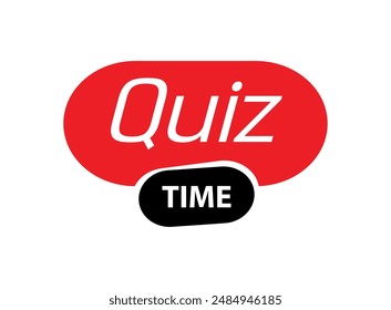 Quiz-Zeit-Textwarnung und Informationszeichen