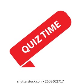 quiz time text warning and information sign