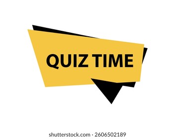 quiz time text warning and information sign