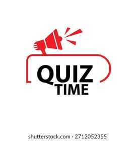 Quiz-Zeit-Textwarn- und Informationszeichen