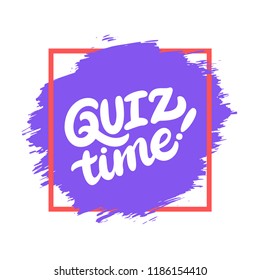 Quiz time! Vector banner.