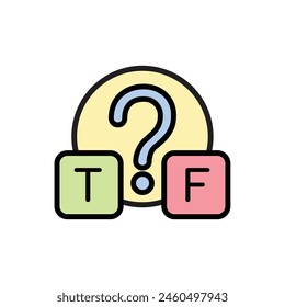Quiz True Or False Icon Vector Illustration