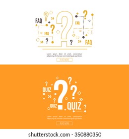 Quiz vector background. 