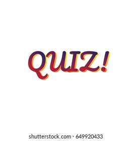 quiz! vector banner, t-shirt design