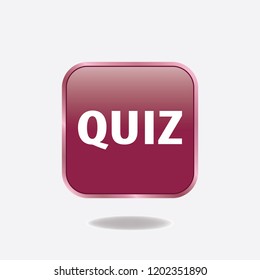 Quiz vector button, web design element