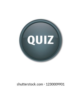 Quiz vector button, web design element