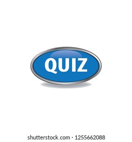Quiz vector button, web design element